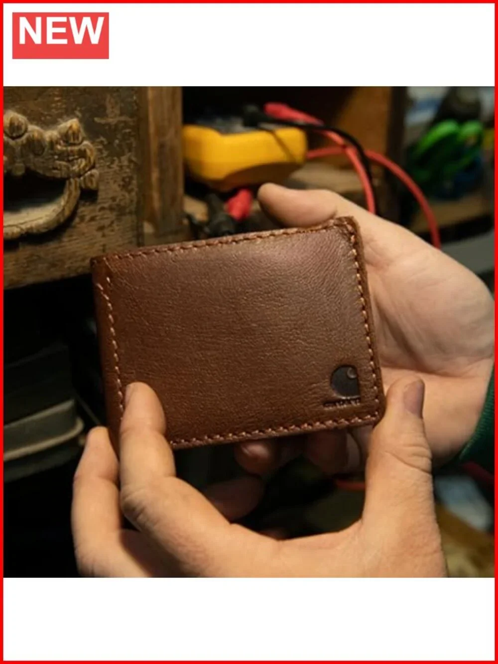 Full Grain Patina Leather Bifold Wallet with Card Slots